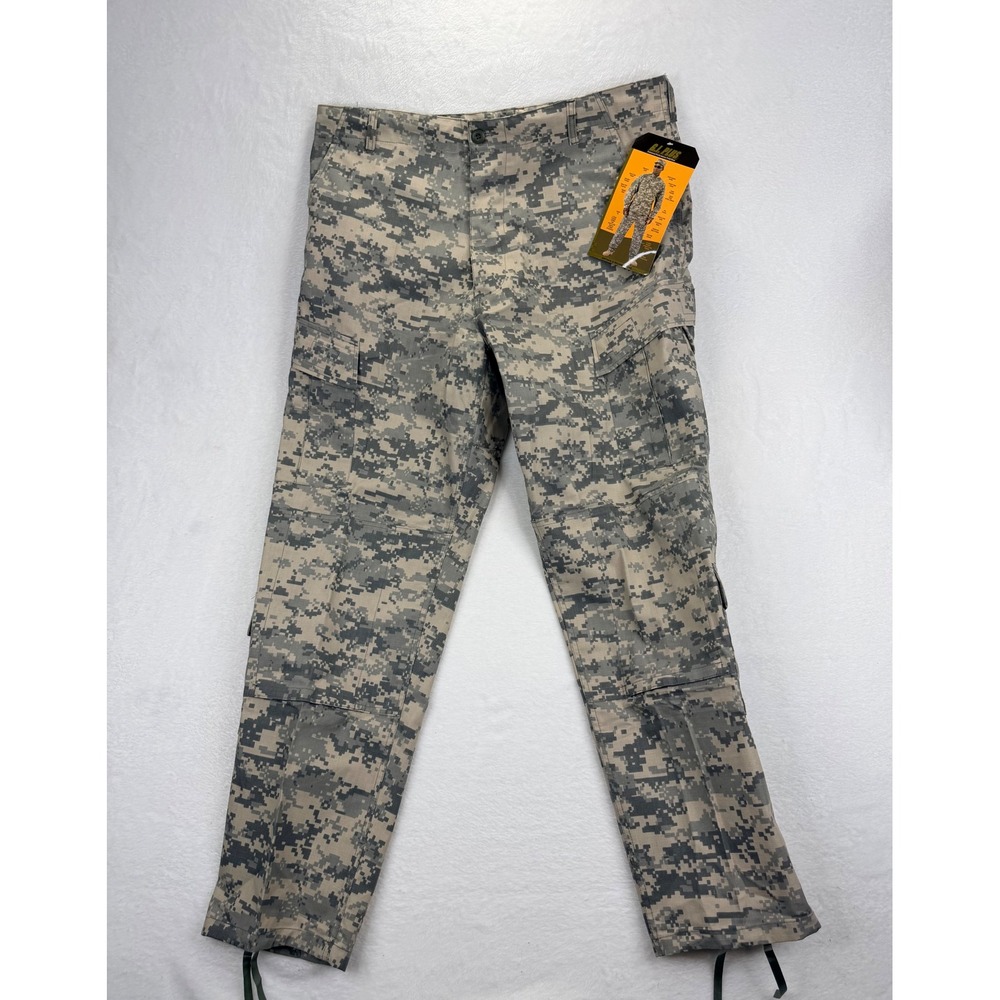 Rothco GI Plus ACU Digital Camo Cargo Pants Mens Large Regular Ripstop Tactical